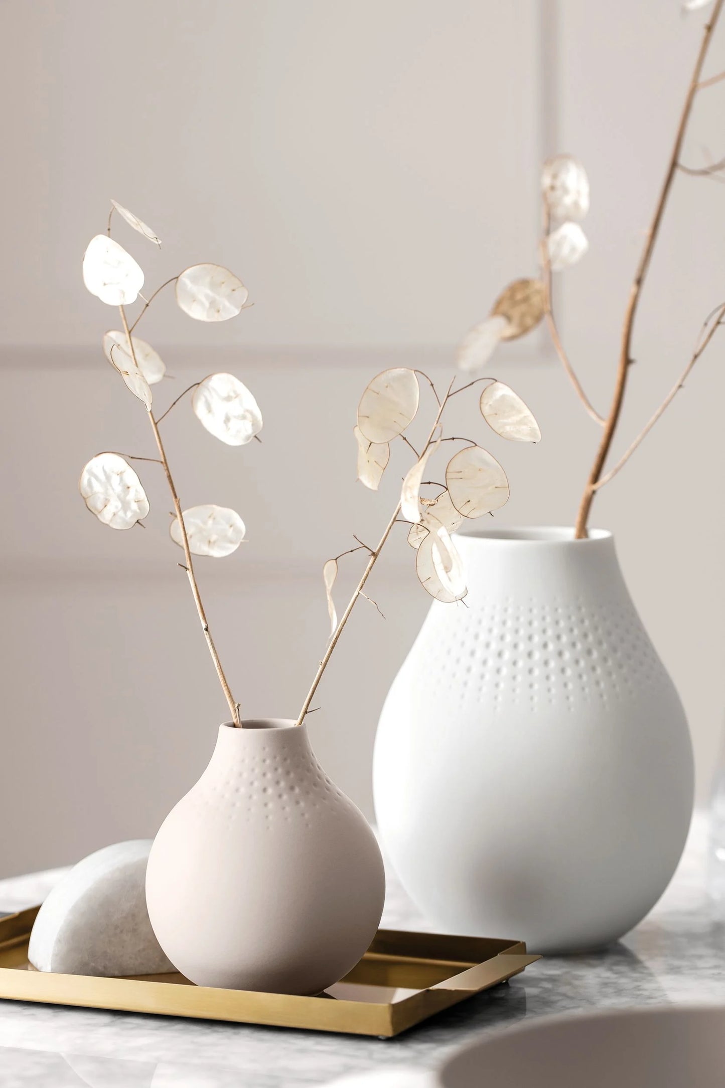 Manufacture Collier Blanc Vase Perle tall 20cm