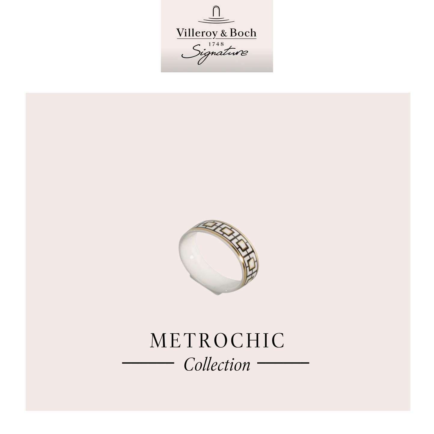 MetroChic Napkin Ring, set 6pcs