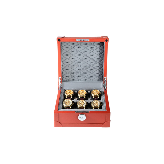 6 Piece Watch Box ,Tan
