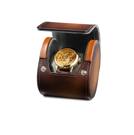 Solo Pulse single watch roll, Brown