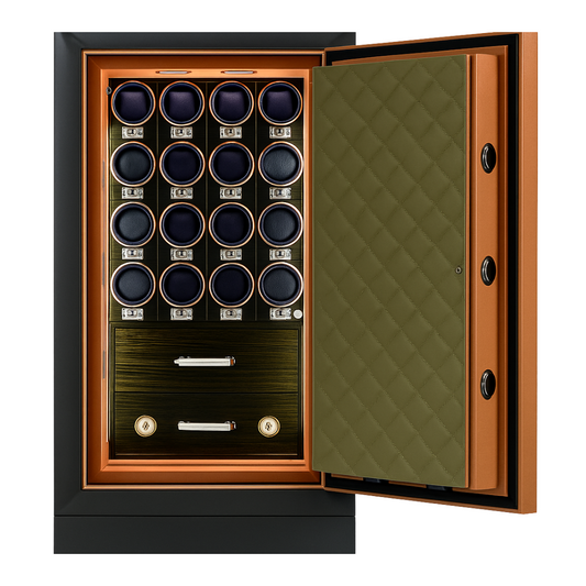 (PRE-ORDER) 16 Piece Watch Winder with 2 Drawers