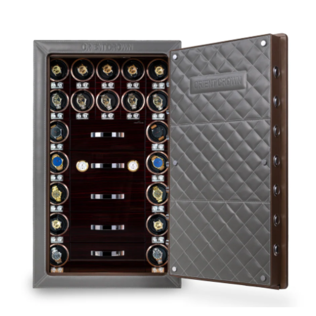 (PRE ORDER) 20 Piece Watch Winder Safe Box with 5 Drawers, (colour may vary)