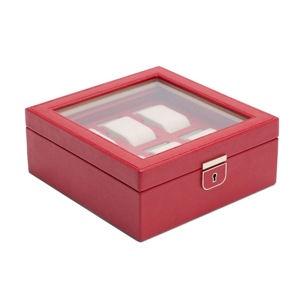 Palermo 6 Piece Watch Box, Red