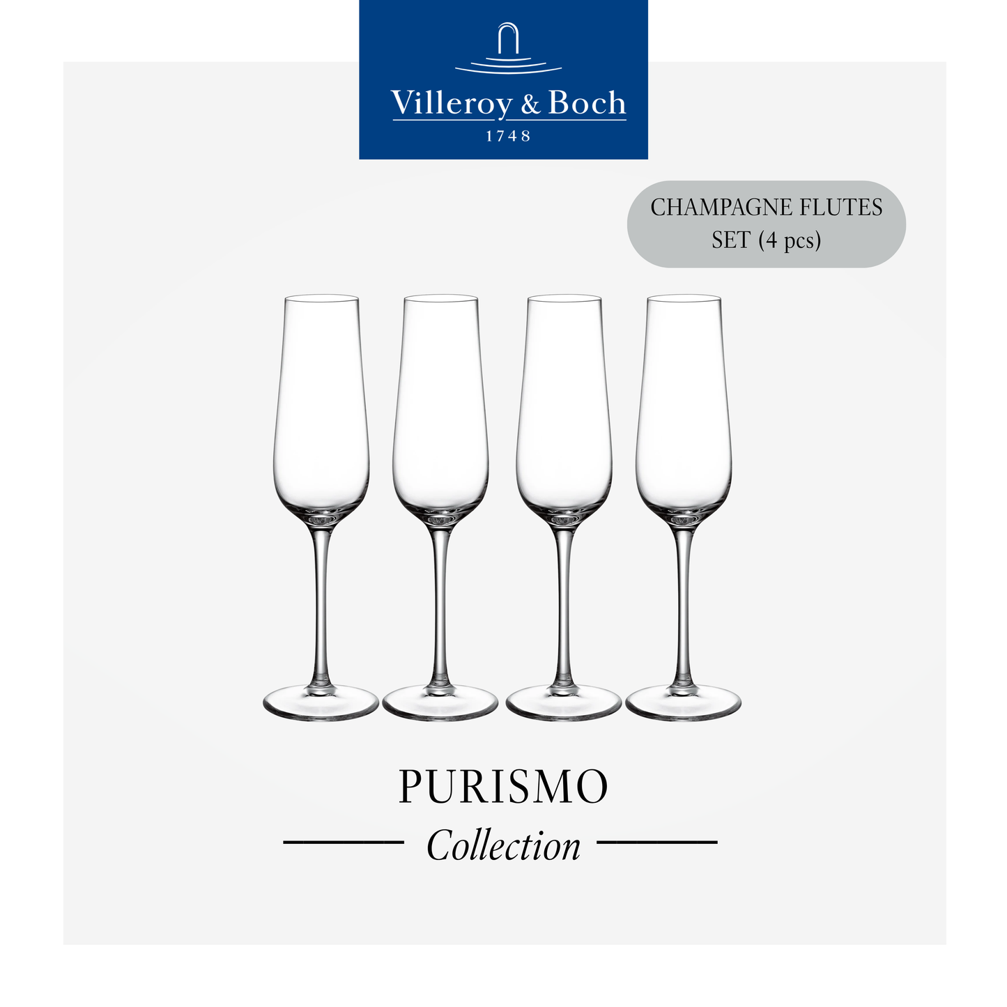 Purismo Champagne flute, x4
