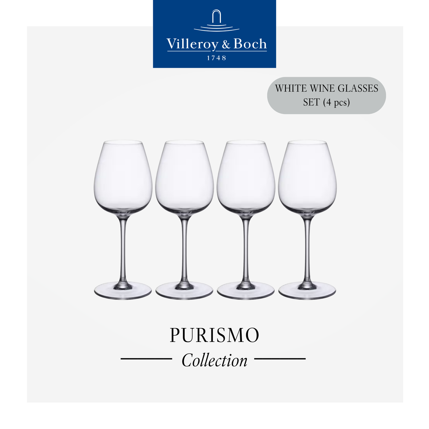 Purismo White wine goblet fresh & light, x4