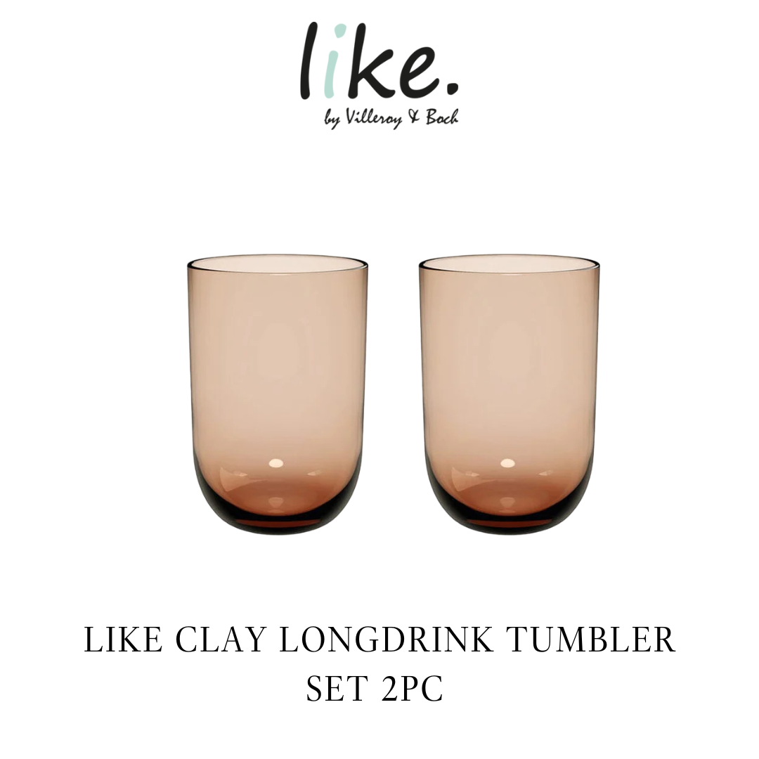 Like Clay Long Drink Glasses, Set of 2