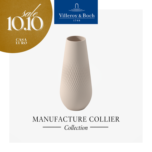 Manufacture Collier tall vase, Carré, Beige