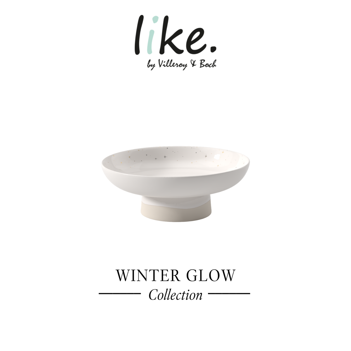 Winter Glow Footed Bowl