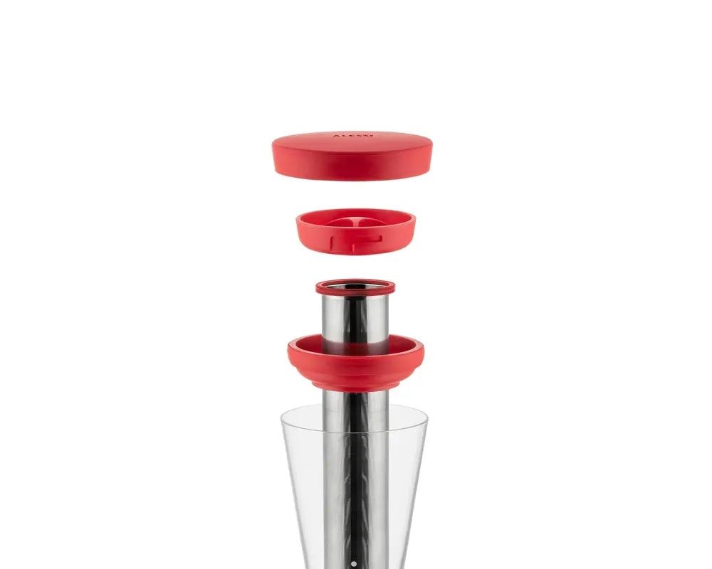 Mazagran: Cold brew coffee carafe, Red