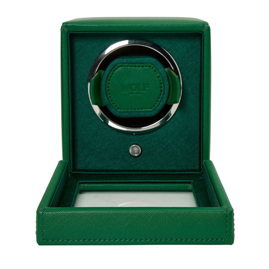 Cub Single Watch Winder With Cover, Green