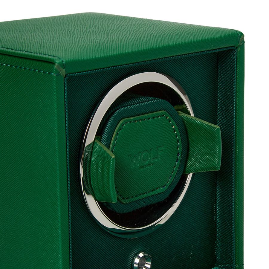 Cub Single Watch Winder With Cover, Green