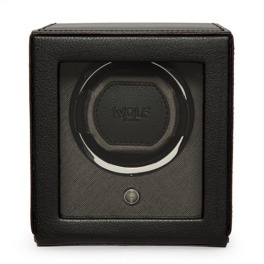 Cub Single Watch Winder with Cover, Black