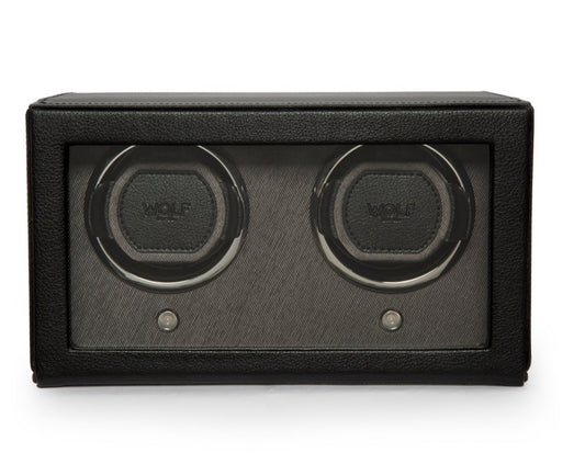 Cub Double Watch Winder with Cover, Black