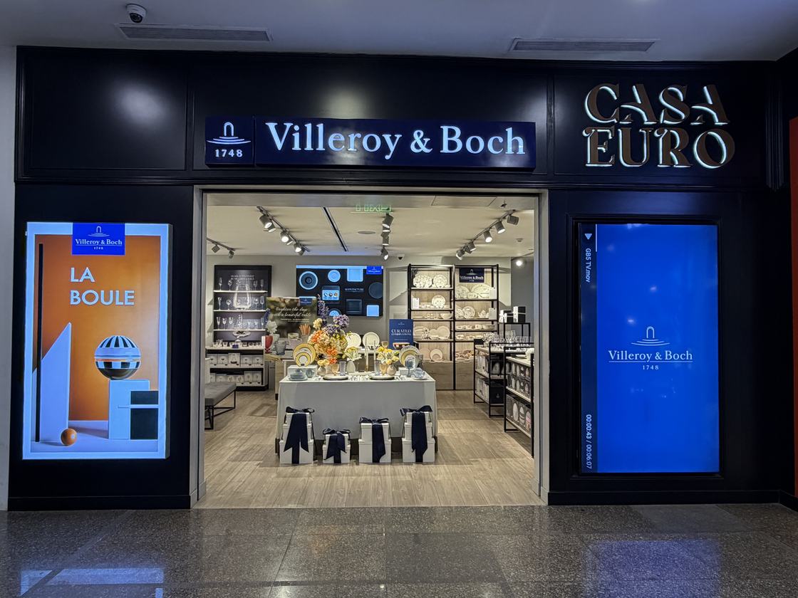 Casa Euro storefront at Greenbelt 5 with Villeroy & Boch signage